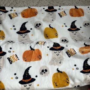Artisan Halloween Blanket with Ghosts and Pumpkins